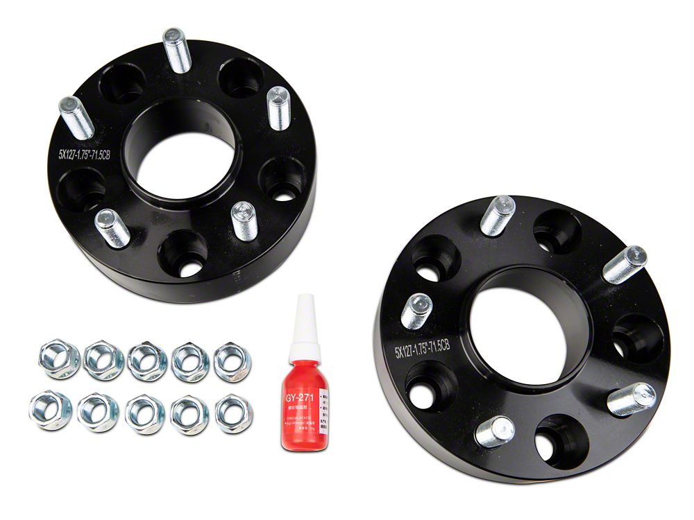 Mammoth 2-Inch Billet Wheel Spacers; Black (07-18 Jeep Wrangler JK)