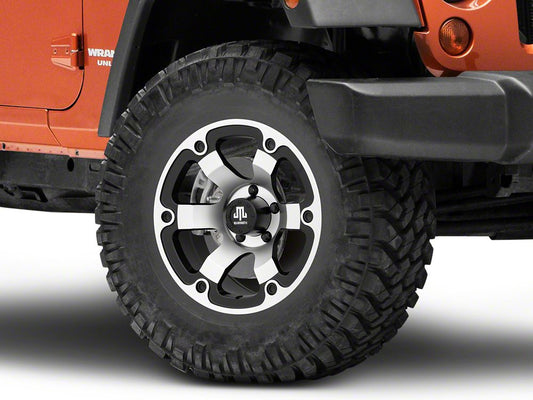 Mammoth Rogue Matte Black Machined Wheel; 17x9; -6mm Offset (07-18 Jeep Wrangler JK)