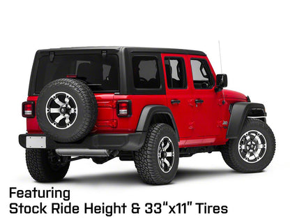 Mammoth Rogue Matte Black Machined Wheel; 17x9; -6mm Offset (18-25 Jeep Wrangler JL)