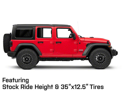 Mammoth 12 Hole Simulated Simulated Beadlock Matte Black Wheel; 17x9; -6mm Offset (18-25 Jeep Wrangler JL)