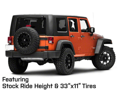 Mammoth Vader Simulated Beadlock Matte Black Wheel; 18x9; -6mm Offset (07-18 Jeep Wrangler JK)