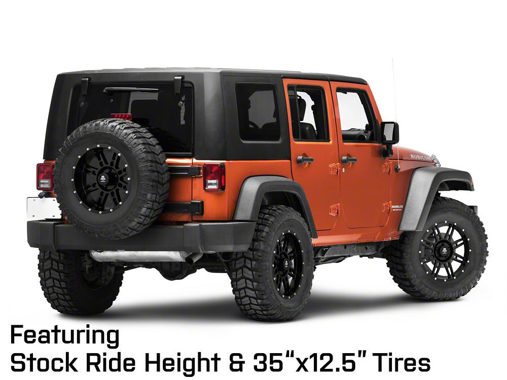 Mammoth Vader Simulated Beadlock Matte Black Wheel; 18x9; -6mm Offset (07-18 Jeep Wrangler JK)