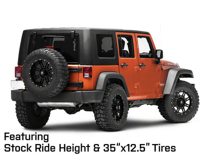 Mammoth Vader Simulated Beadlock Matte Black Wheel; 18x9; -6mm Offset (07-18 Jeep Wrangler JK)