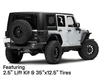 Mammoth 10 Hole Matte Black Wheel; 17x9; -6mm Offset (07-18 Jeep Wrangler JK)