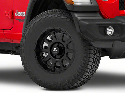 Mammoth 10 Hole Matte Black Wheel; 17x9; -6mm Offset (18-25 Jeep Wrangler JL)