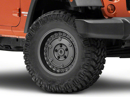 Mammoth Militant Charcoal Wheel; 17x9.5; -12mm Offset (07-18 Jeep Wrangler JK)