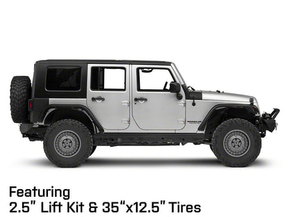 Mammoth Militant Charcoal Wheel; 17x9.5; -12mm Offset (07-18 Jeep Wrangler JK)