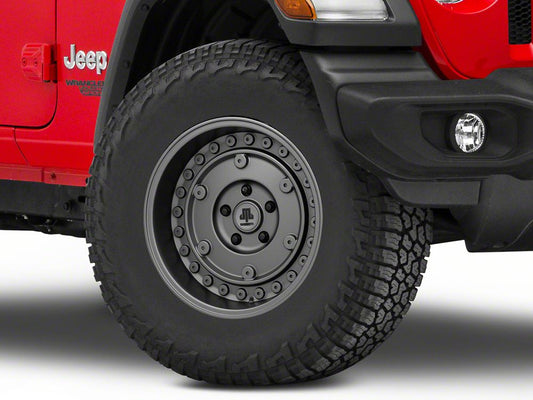 Mammoth Militant Charcoal Wheel; 17x9.5; -12mm Offset (18-25 Jeep Wrangler JL)