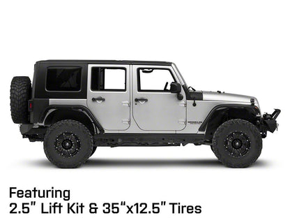 Mammoth Approach Matte Black Wheel; 17x9; -6mm Offset (07-18 Jeep Wrangler JK)