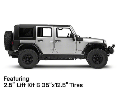 Mammoth Cliff Hanger Matte Black Wheel; 17x9; -6mm Offset (07-18 Jeep Wrangler JK)