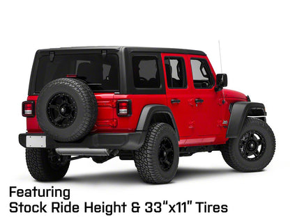 Mammoth Cliff Hanger Matte Black Wheel; 17x9; -6mm Offset (18-25 Jeep Wrangler JL)