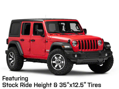 Mammoth Rogue Matte Black Machined Wheel; 18x9; -6mm Offset (18-25 Jeep Wrangler JL)