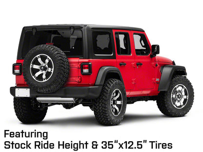 Mammoth Rogue Matte Black Machined Wheel; 18x9; -6mm Offset (18-25 Jeep Wrangler JL)