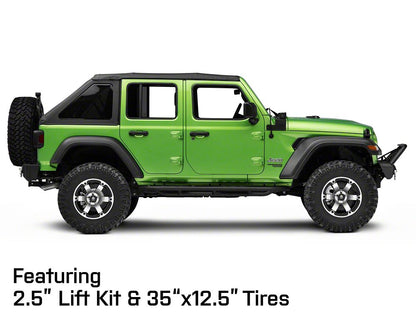 Mammoth Rogue Matte Black Machined Wheel; 18x9; -6mm Offset (18-25 Jeep Wrangler JL)