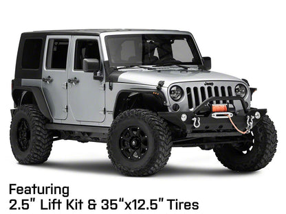 Mammoth Wheeler Matte Black Wheel; 17x9; -6mm Offset (07-18 Jeep Wrangler JK)