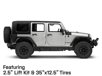 Mammoth Wheeler Matte Black Wheel; 17x9; -6mm Offset (07-18 Jeep Wrangler JK)