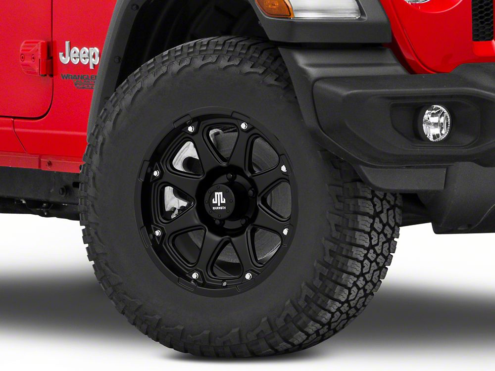 Mammoth Wheeler Matte Black Wheel; 17x9; -6mm Offset (18-25 Jeep Wrangler JL)