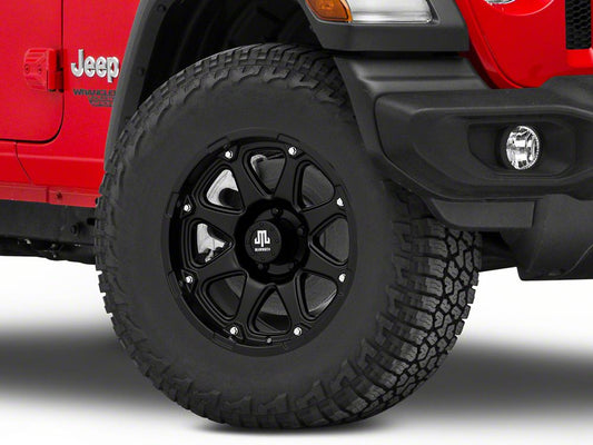 Mammoth Wheeler Matte Black Wheel; 17x9; -6mm Offset (18-25 Jeep Wrangler JL)