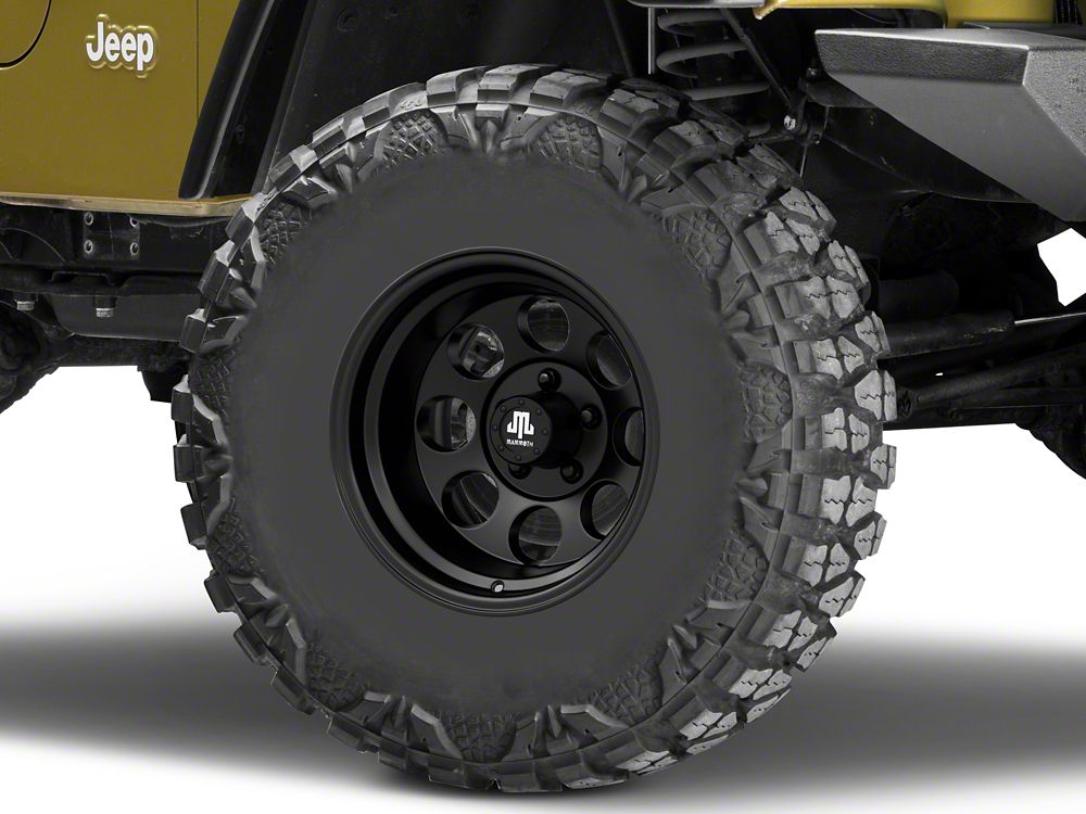 Mammoth Rims Mammoth 8 Aluminum Matte Black Wheel; 15x10; -44mm Offset (97-06 Jeep ...
