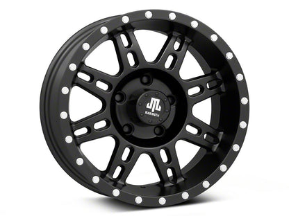 Mammoth Split 8 Beadlock Satin Black Wheel; 16x8; 0mm Offset (07-18 Jeep Wrangler JK)