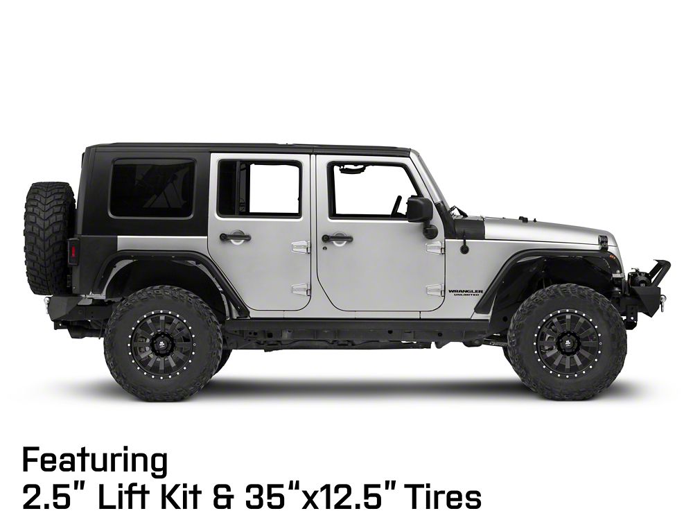 Mammoth 12 Hole Beadlock Satin Black Wheel; 18x9; -6mm Offset (07-18 Jeep Wrangler JK)