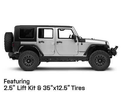 Mammoth 12 Hole Beadlock Satin Black Wheel; 18x9; -6mm Offset (07-18 Jeep Wrangler JK)