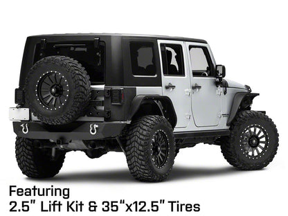 Mammoth 12 Hole Beadlock Satin Black Wheel; 18x9; -6mm Offset (07-18 Jeep Wrangler JK)