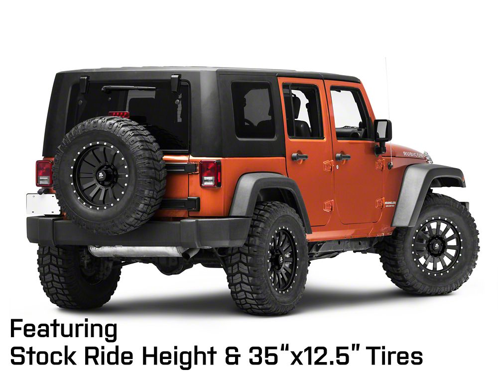 Mammoth 12 Hole Beadlock Satin Black Wheel; 18x9; -6mm Offset (07-18 Jeep Wrangler JK)