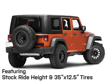 Mammoth 12 Hole Beadlock Satin Black Wheel; 18x9; -6mm Offset (07-18 Jeep Wrangler JK)