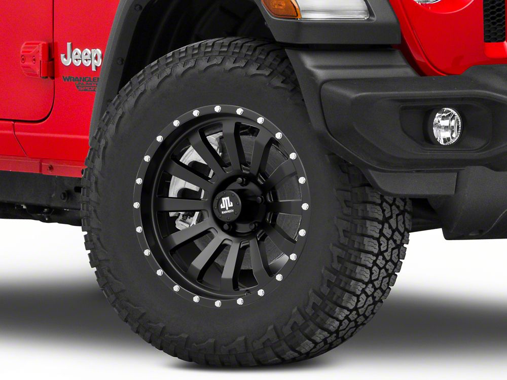 Mammoth 12 Hole Beadlock Satin Black Wheel; 18x9; -6mm Offset (18-25 Jeep Wrangler JL)