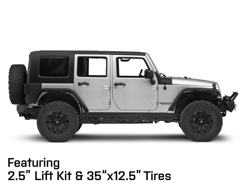 Mammoth Vex Satin Black Machined Wheel; 17x9; -6mm Offset (07-18 Jeep Wrangler JK)