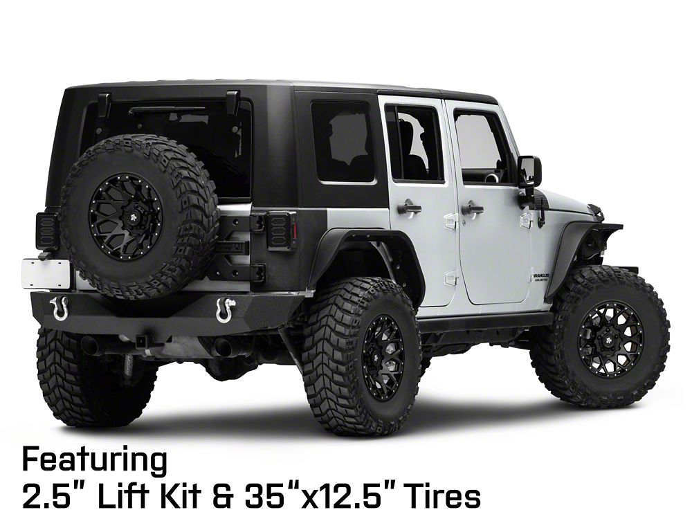 Mammoth Vex Satin Black Machined Wheel; 17x9; -6mm Offset (07-18 Jeep Wrangler JK)