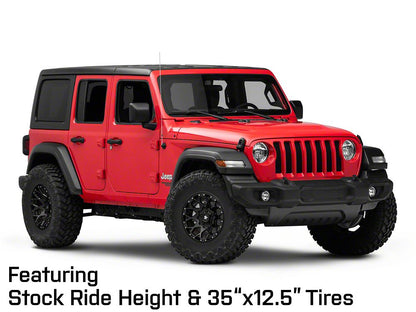 Mammoth Vex Satin Black Machined Wheel; 17x9; -6mm Offset (18-25 Jeep Wrangler JL)