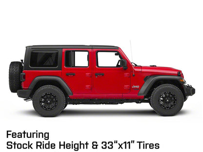 Mammoth Vex Satin Black Machined Wheel; 17x9; -6mm Offset (18-25 Jeep Wrangler JL)