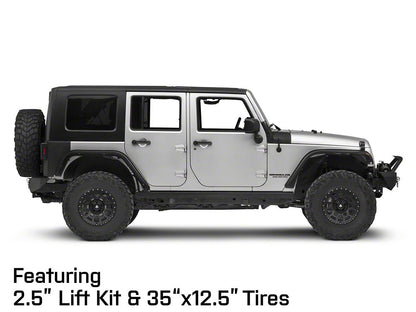 Mammoth Hunter Satin Black Wheel; 17x9; -6mm Offset (07-18 Jeep Wrangler JK)