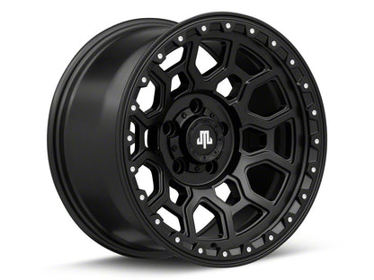 Mammoth Hunter Satin Black Wheel; 17x9; -6mm Offset (07-18 Jeep Wrangler JK)