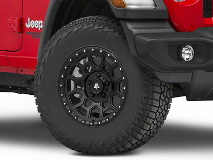 Mammoth Hunter Satin Black Wheel; 17x9; -6mm Offset (18-25 Jeep Wrangler JL)