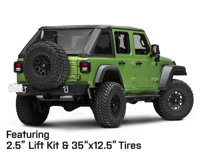 Mammoth Hunter Satin Black Wheel; 17x9; -6mm Offset (18-25 Jeep Wrangler JL)