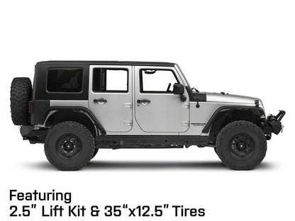 Mammoth Modus Satin Black Wheel; 17x9; -6mm Offset (07-18 Jeep Wrangler JK)