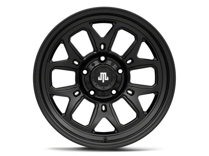 Mammoth Modus Satin Black Wheel; 17x9; -6mm Offset (07-18 Jeep Wrangler JK)
