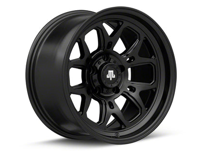 Mammoth Modus Satin Black Wheel; 17x9; -6mm Offset (07-18 Jeep Wrangler JK)