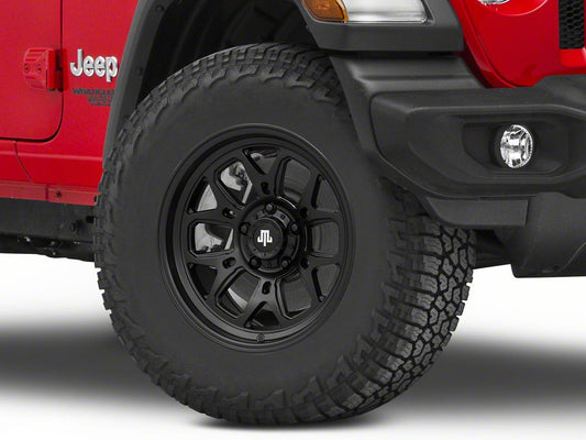 Mammoth Modus Satin Black Wheel; 17x9; -6mm Offset (18-25 Jeep Wrangler JL)
