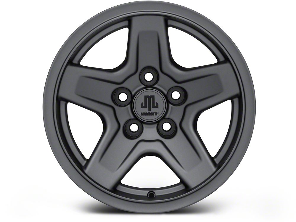 15x8 Mammoth Boulder Wheel & 31in Milestar All-Terrain Patagonia AT/R Tire Package; Set of 5 (97-06 Jeep Wrangler TJ)