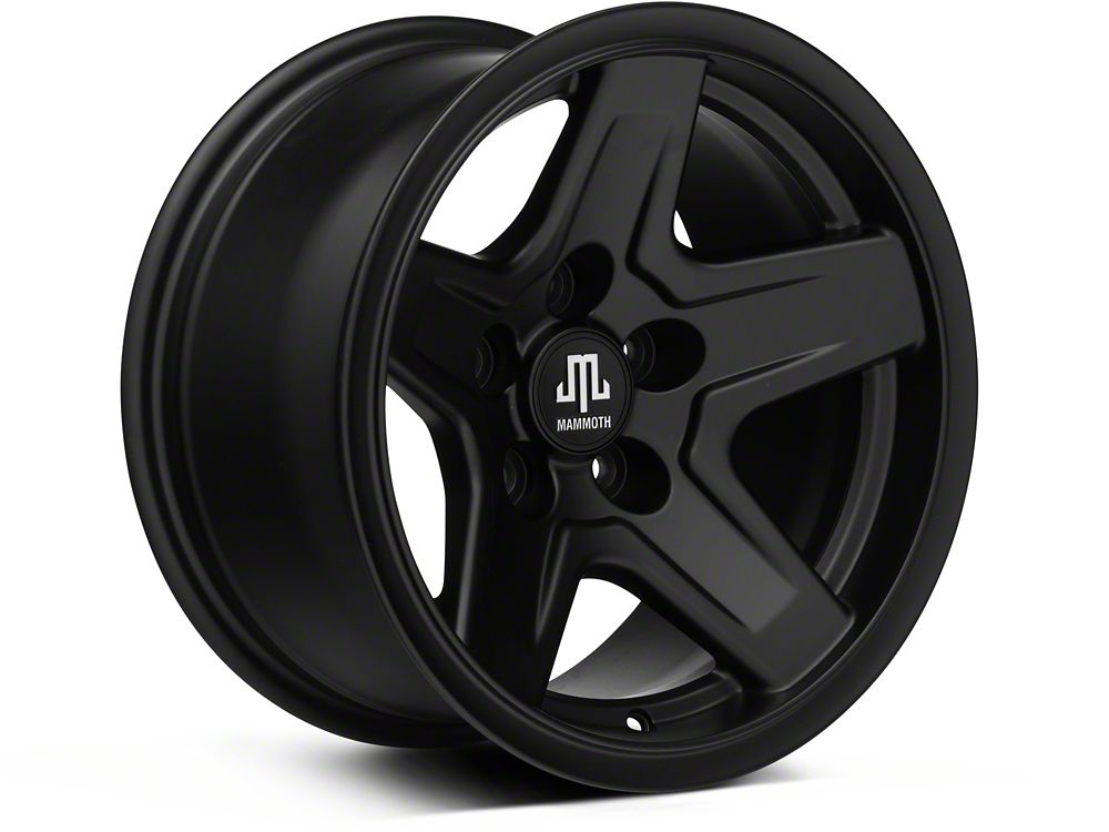 15x8 Mammoth Boulder Wheel & 31in Milestar Mud-Terrain Patagonia M/T Tire Package; Set of 5 (87-95 Jeep Wrangler YJ)