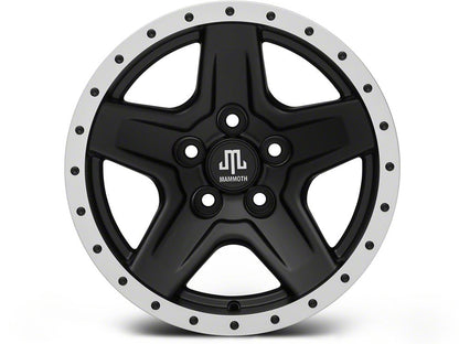 15x8 Mammoth Boulder Beadlock Style Wheel & 33in Falken All-Terrain Wildpeak A/T3W Tire Package; Set of 5 (97-06 Jeep Wrangler TJ)