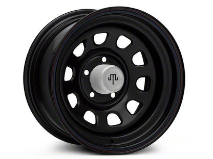 15x8 Mammoth D Window Wheel & 33in Mudclaw Mud-Terrain Comp MTX Tire Package; Set of 5 (97-06 Jeep Wrangler TJ)