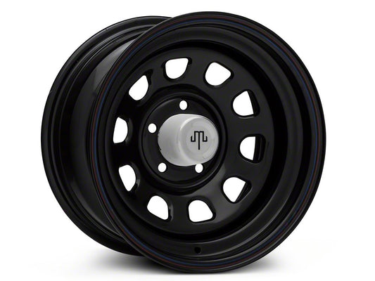 15x8 Mammoth D Window Wheel & 33in Mudclaw Mud-Terrain Comp MTX Tire Package; Set of 5 (97-06 Jeep Wrangler TJ)