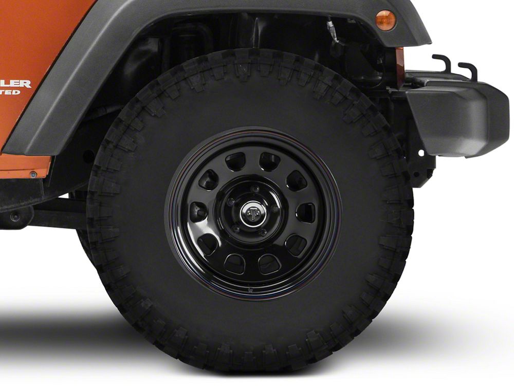 17x9 Mammoth D Window Wheel & 35in West Lake All-Terrain SL369 Tire Package; Set of 5 (07-18 Jeep Wrangler JK)