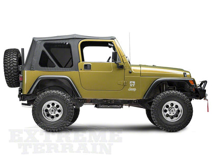 Mammoth 8 Simulated Beadlock Style Polished 15x8 Wheel and Mickey Thompson Baja MTZ 33X12.50R15 Tire Kit (87-06 Jeep Wrangler YJ & TJ)