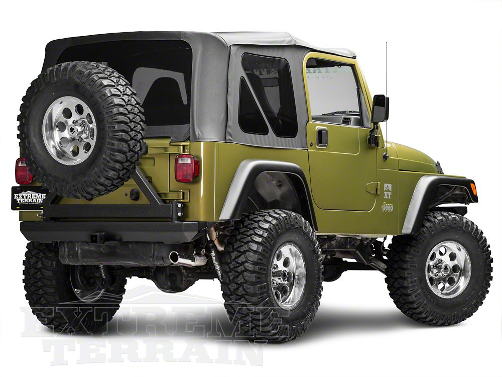 Mammoth 8 Simulated Beadlock Style Polished 15x8 Wheel and Mickey Thompson Baja MTZ 33X12.50R15 Tire Kit (87-06 Jeep Wrangler YJ & TJ)